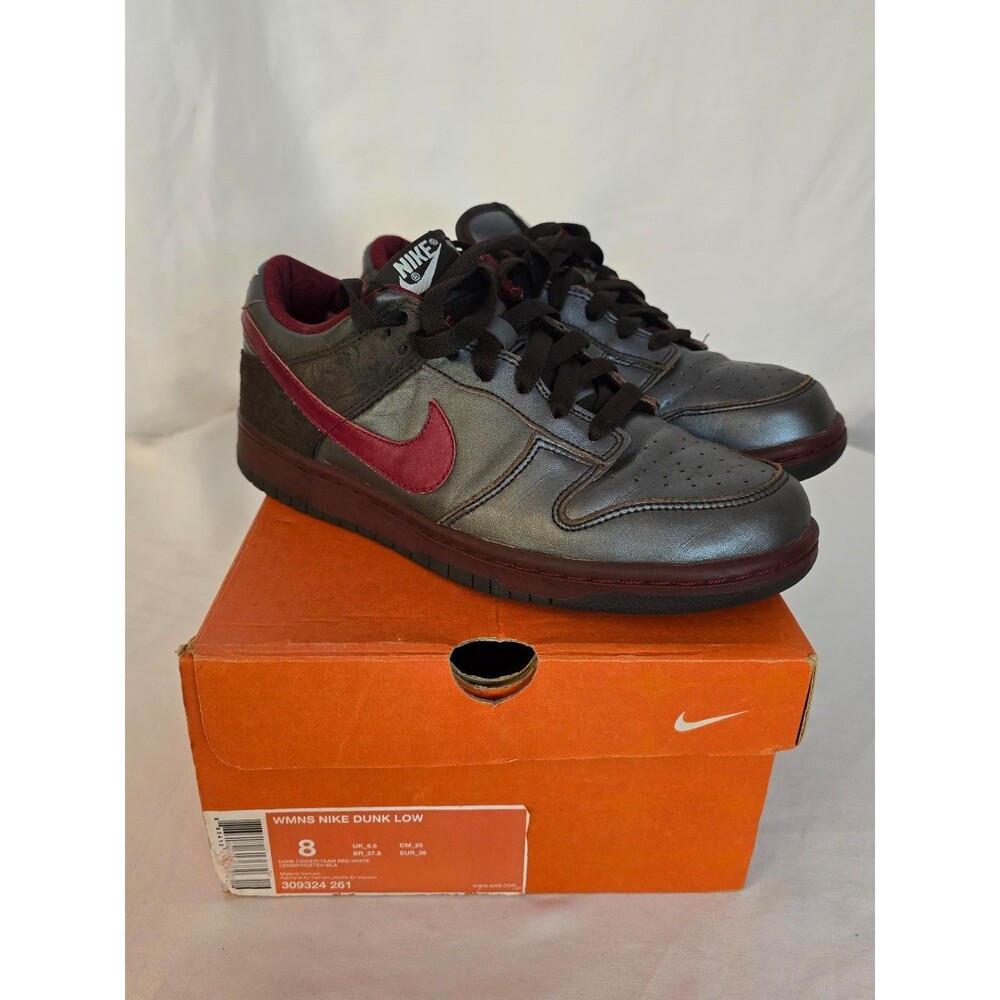 Nike Dunk Low "Dark Cinder/Team Red" Sneakers 309324-261